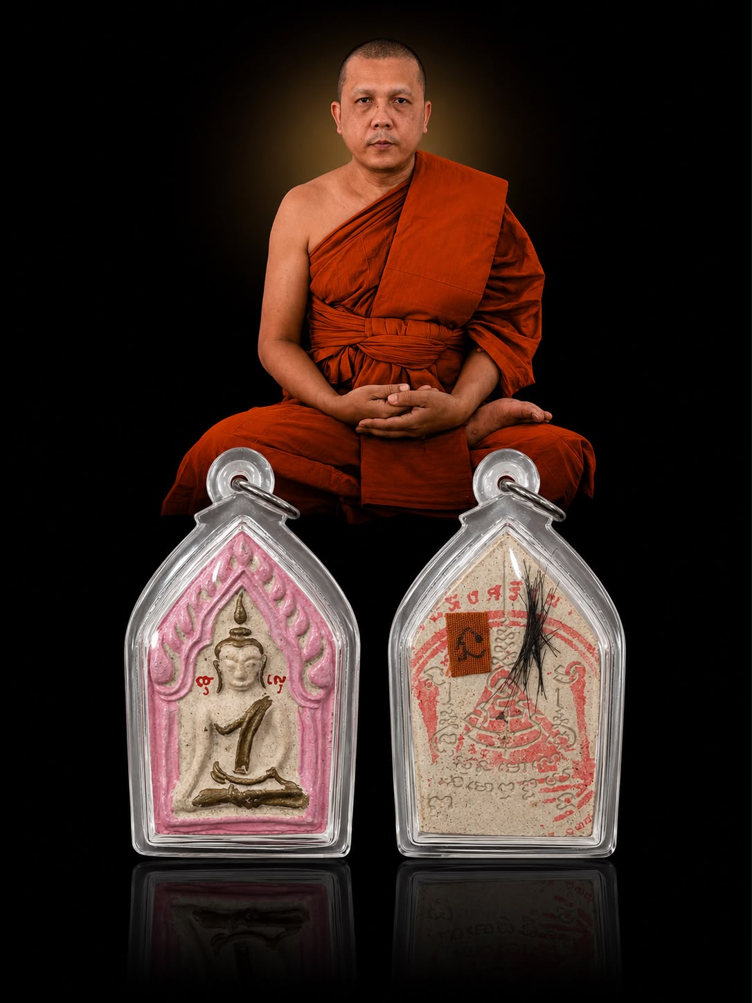 Khun Paen Mae Charuwan (Painted) with Luang Phor Piya hair