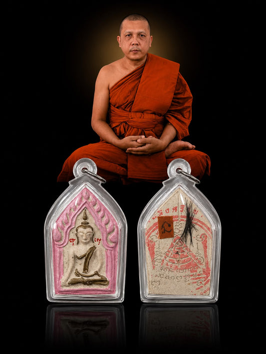 Khun Paen Mae Charuwan (Painted) with Luang Phor Piya hair